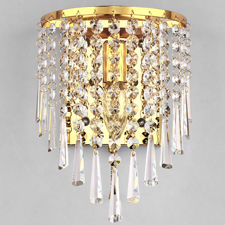 Elegant Crystal Stainless Steel Wall Sconce Lamp