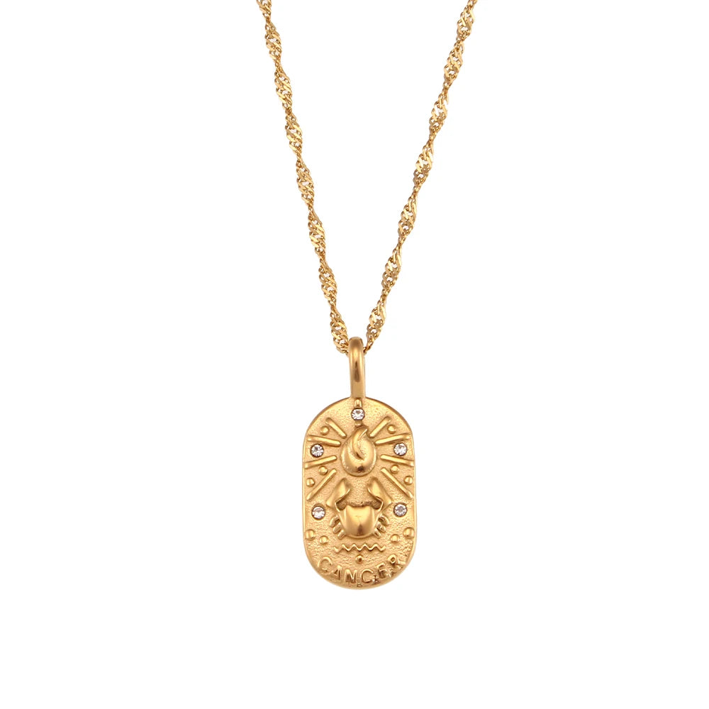 Dainty Zodiac Tarot Chain Necklace