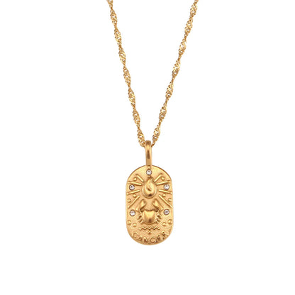 Dainty Zodiac Tarot Chain Necklace