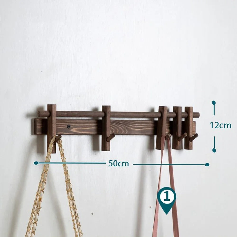Space Saving Coat Rack with Hooks for Entryway