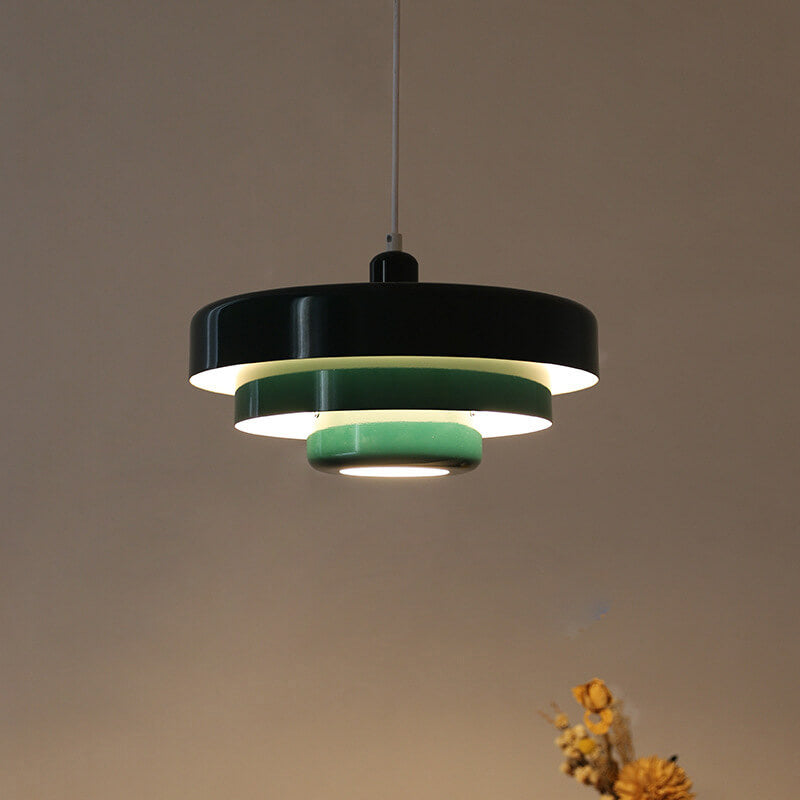 Sleek Metal Layered Pendant Lighting
