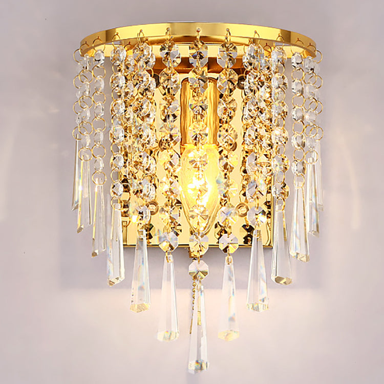 Elegant Crystal Stainless Steel Wall Sconce Lamp