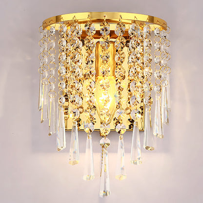Elegant Crystal Stainless Steel Wall Sconce Lamp