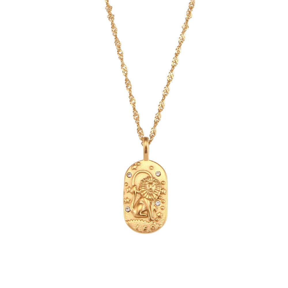 Dainty Zodiac Tarot Charm Necklace