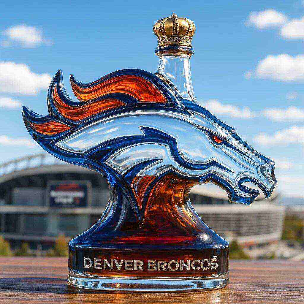 Broncos NFL Team Whiskey Decanter - Luxicro