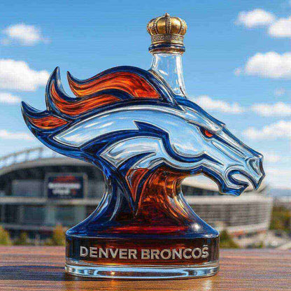 Broncos NFL Team Whiskey Decanter - Luxicro