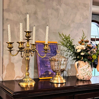 Elegant Gold Candle Holder
