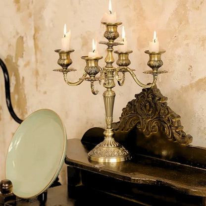 Elegant Gold Candle Holder
