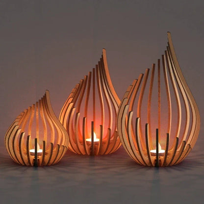 Clear Glass Candle Holder