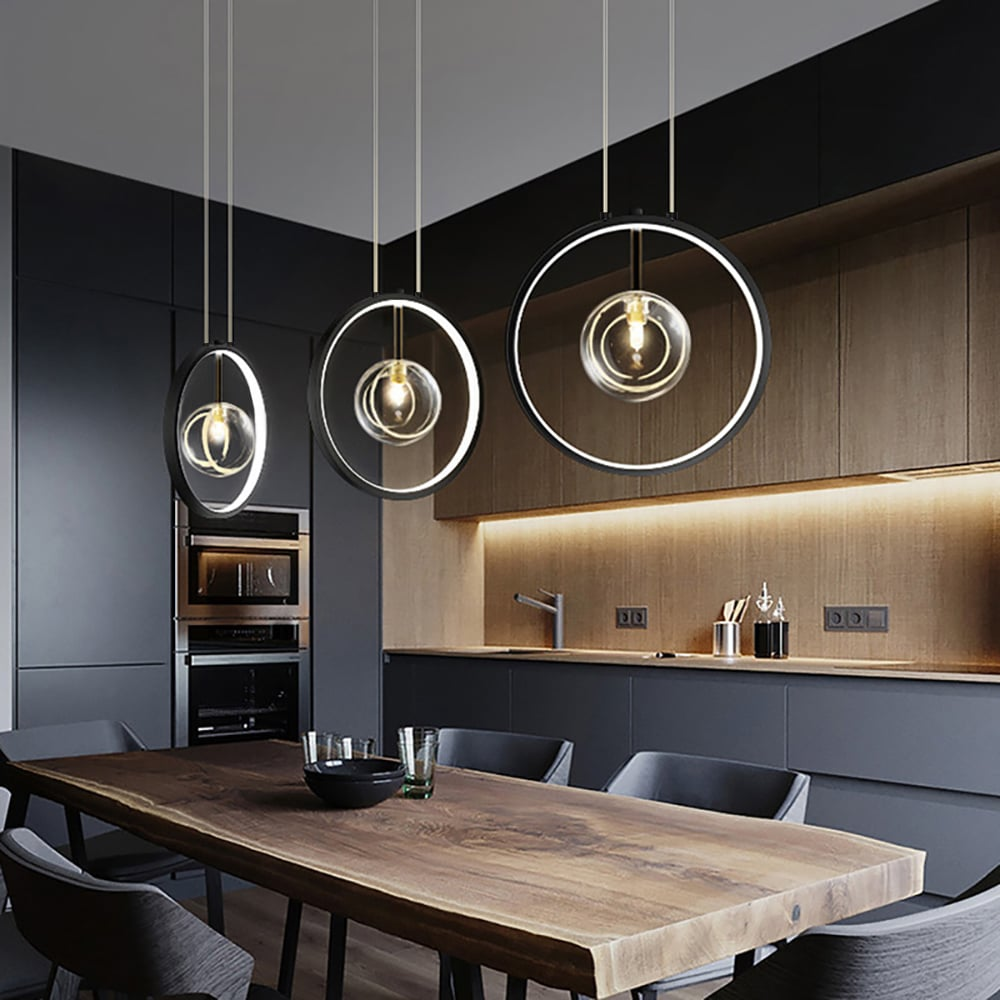 Clear Hanging Globe Ceiling Light Fixture