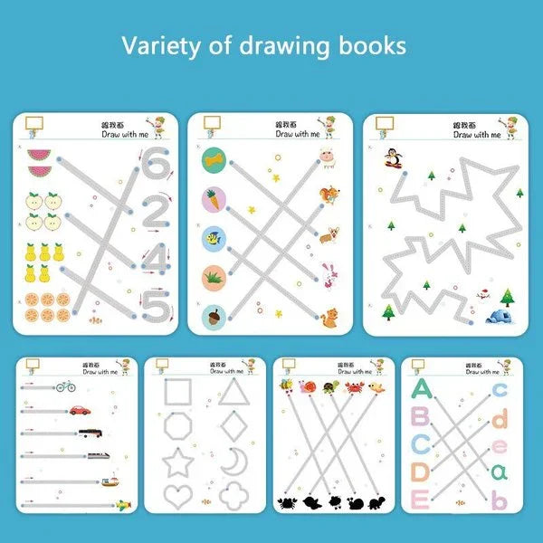 Fun Kids Activity Workbook for Learning and Drawing