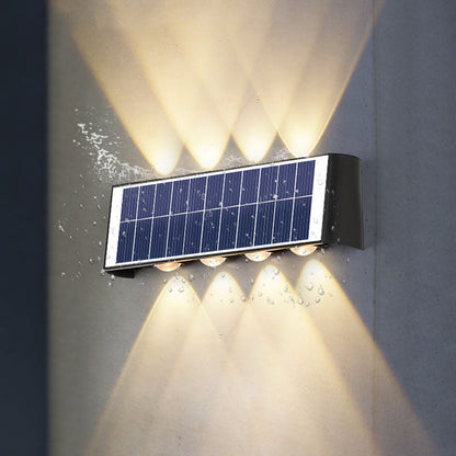 Outdoor Solar LED Wall Light Waterproof Rectangular Lamp