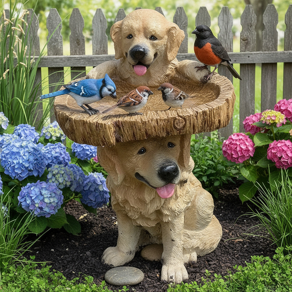 Adorable Dog Garden Stone Statue - Luxicro