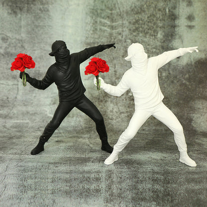 Edgy Urban Flower Art Statue