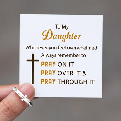 Trendy Motivational Cross Ring
