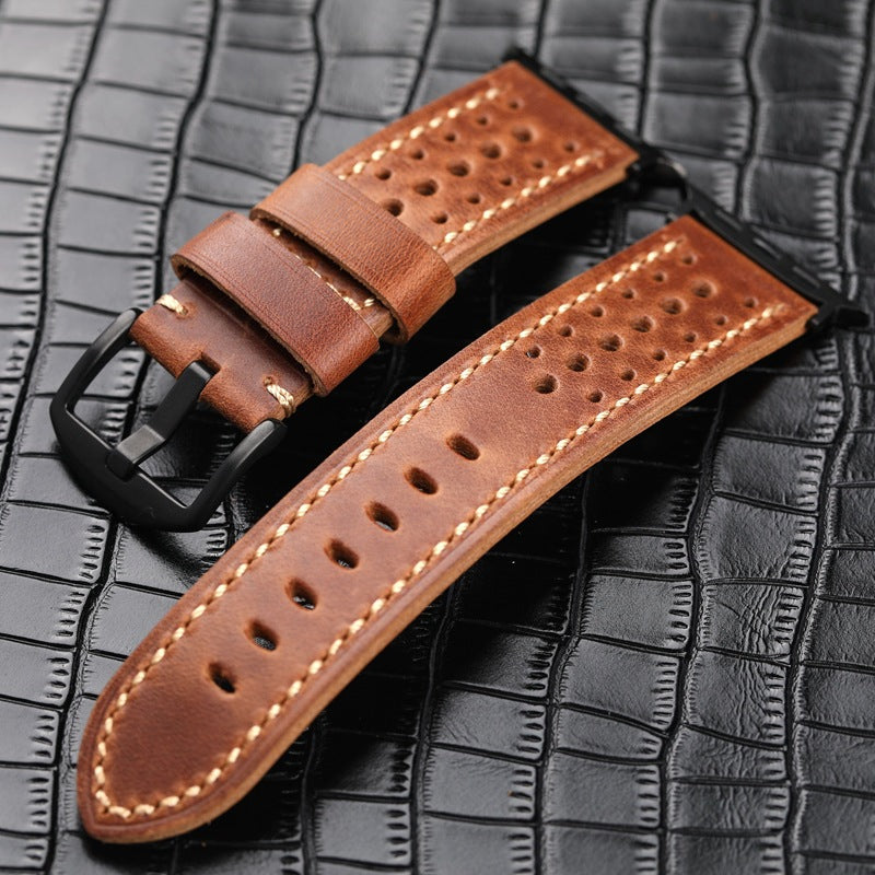 Classic Leather Sports Watch Strap - Luxicro