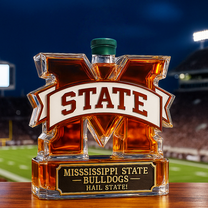 Official MSU Bulldogs Liquor Decanter