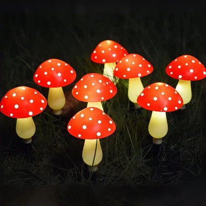 Solar Powered Mushroom Garden Lamp