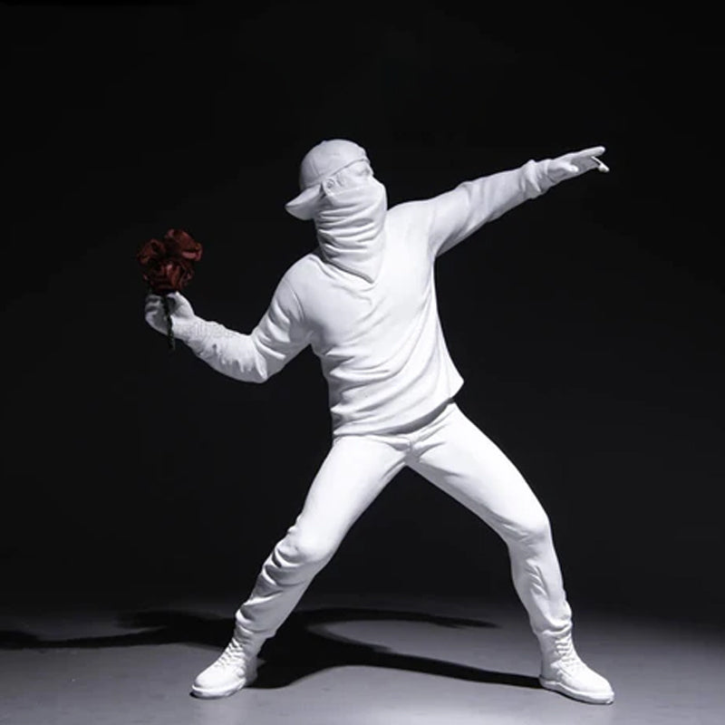 Edgy Urban Flower Art Statue