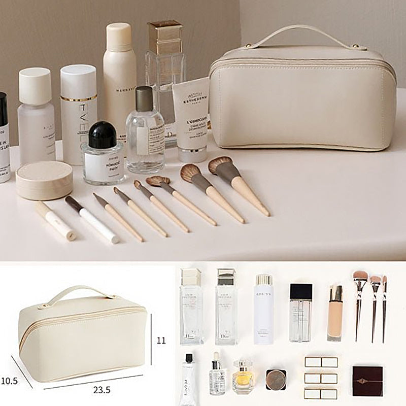 Small Genuine Leather Cosmetics Case