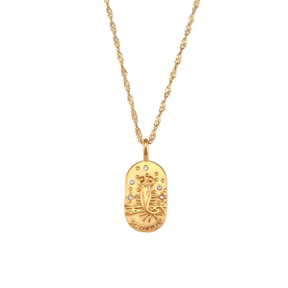 Dainty Zodiac Tarot Chain Necklace