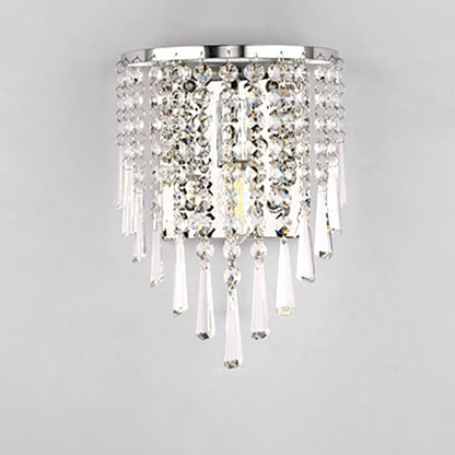 Elegant Crystal Stainless Steel Wall Sconce Lamp