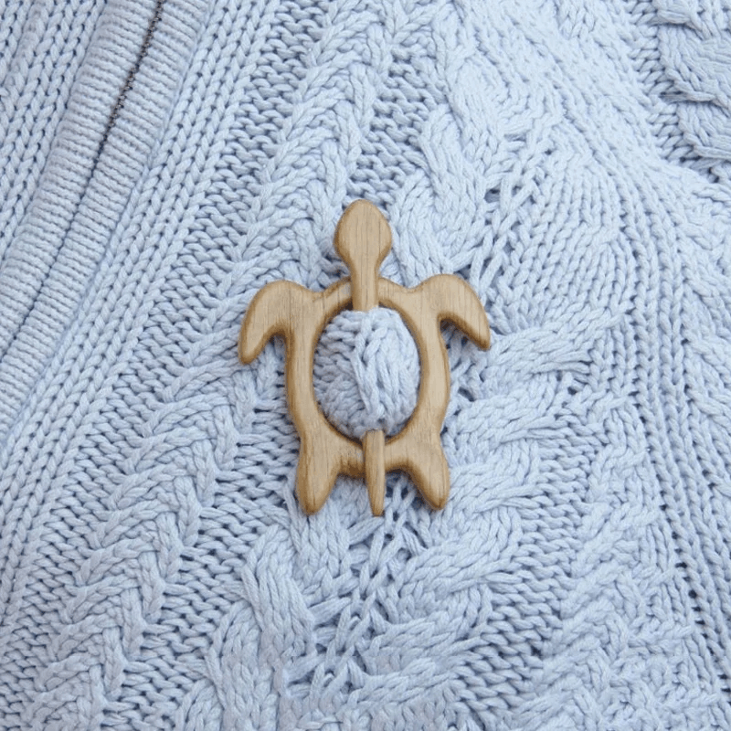 Adorable Wood Animal Brooch Pin