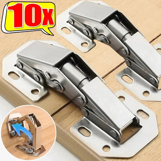 10 Pack Strong Cabinet Door Hinges - Luxicro