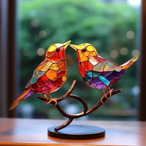 Beautiful Handcrafted Glass Bird Ornament Decoration