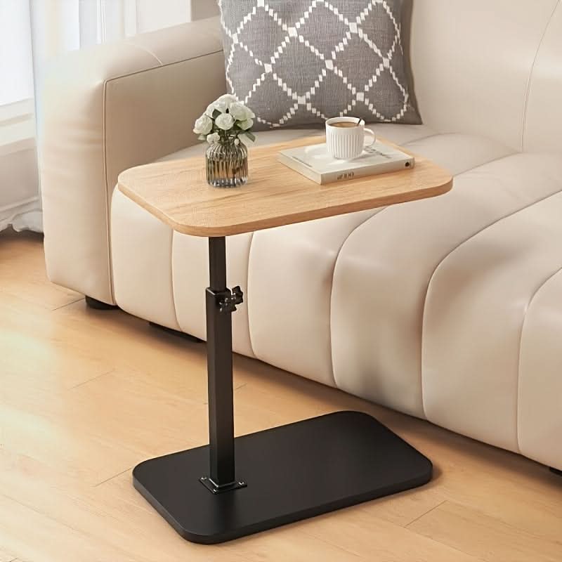 Compact Side Table - Wood and Metal Design