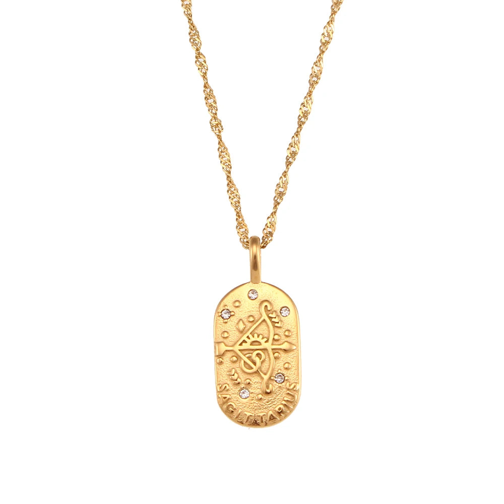 Dainty Zodiac Tarot Chain Necklace