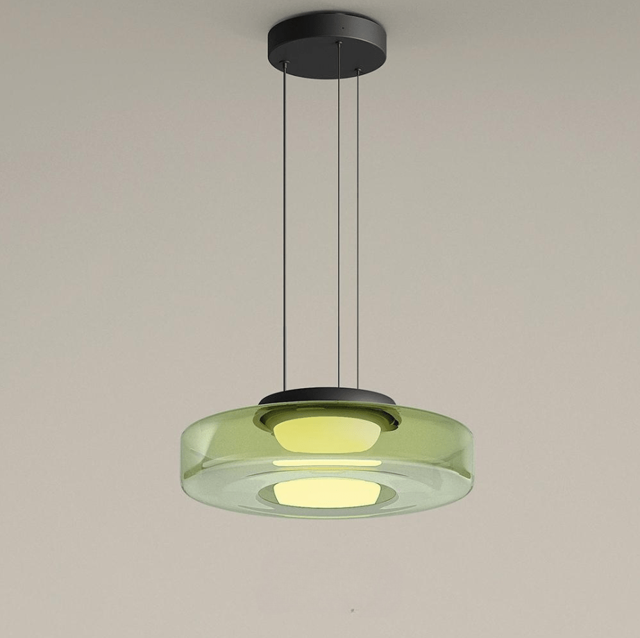 Elegant Hanging Glass Lamp in Contemporary Style