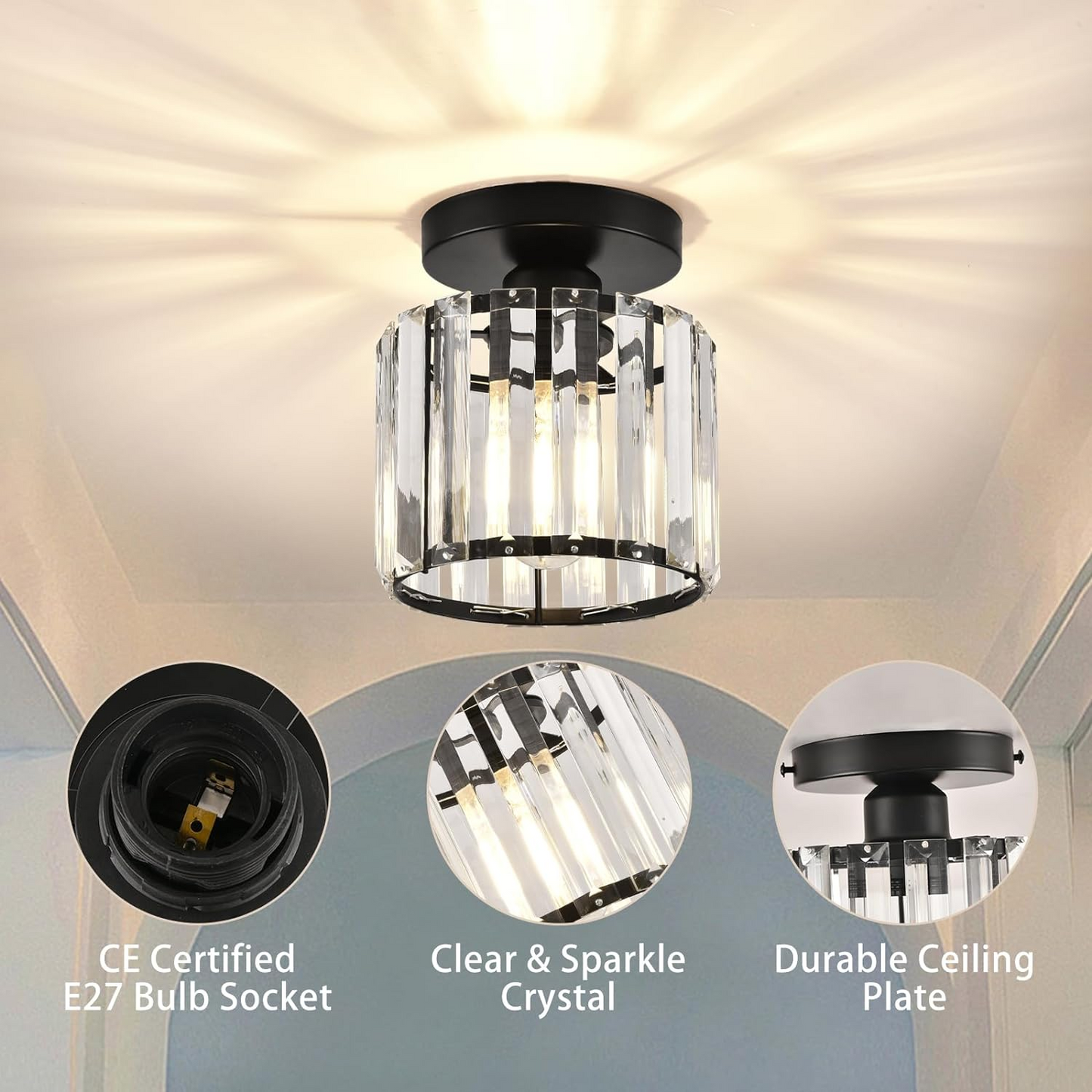 Elegant Glass Hanging Light Fixture
