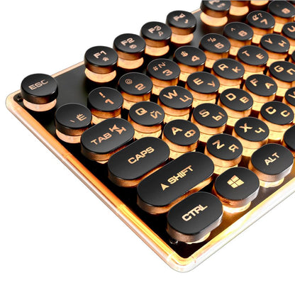 Vintage Round Backlit Keyboard Gaming Keycap Set - Luxicro