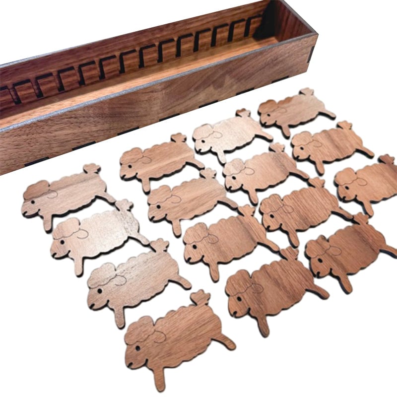 Wooden Bunny Sewing Thread Holder 16 Piece Set