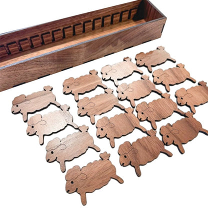 Wooden Bunny Sewing Thread Holder 16 Piece Set