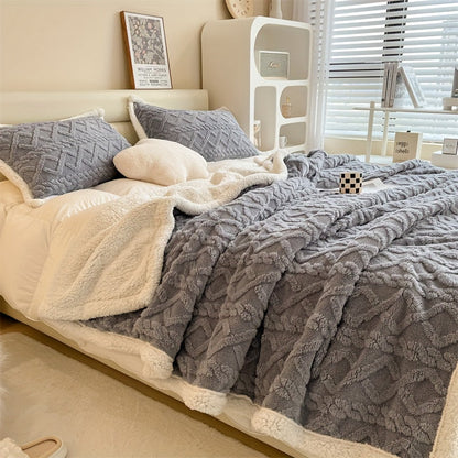 Cozy Soft Plush Reversible Winter Blanket