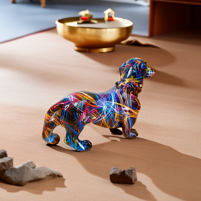 Cute Dachshund Dog Statue Home Decoration