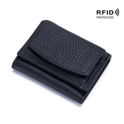 Slim Genuine Leather RFID Wallet Case
