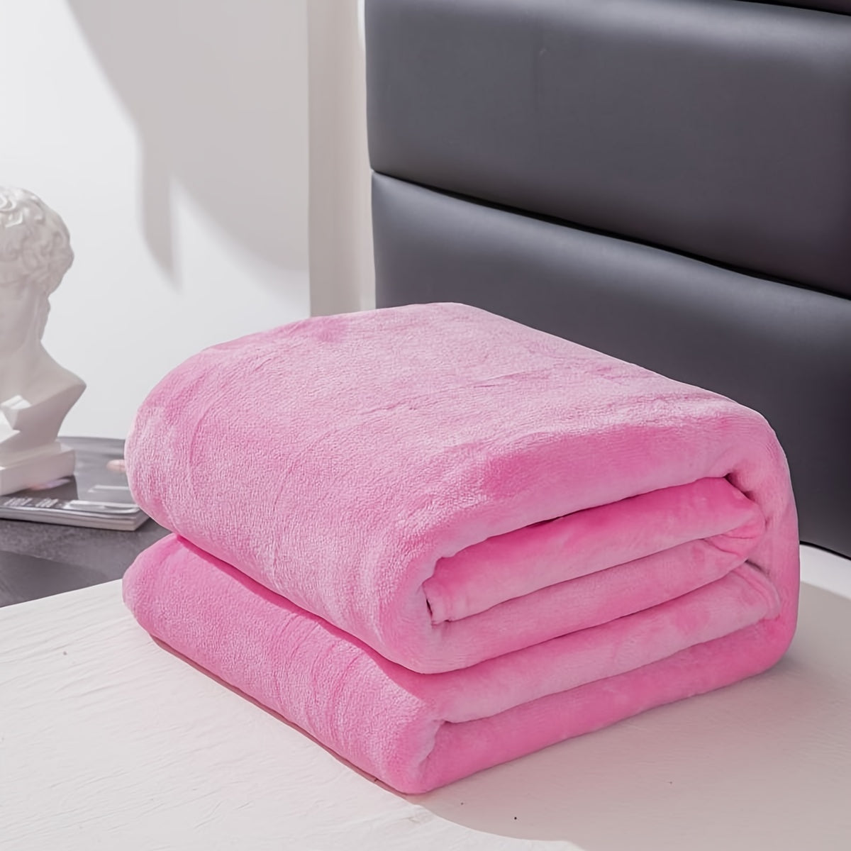 Cozy Light Grey Fuzzy Blanket