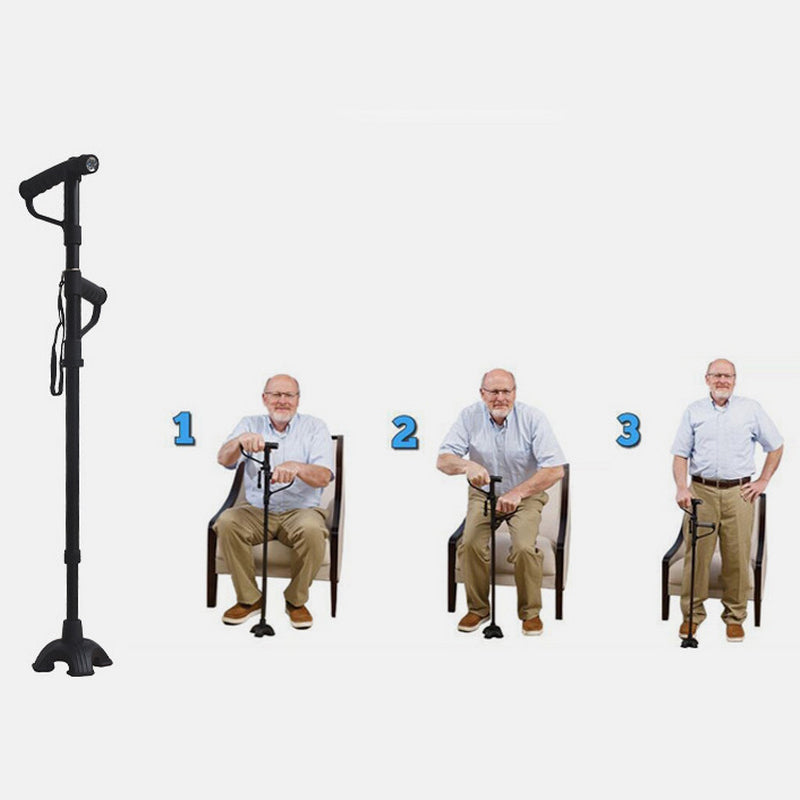 Portable Collapsible Walking Cane with LED Light