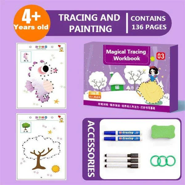 Fun Kids Activity Workbook for Learning and Drawing