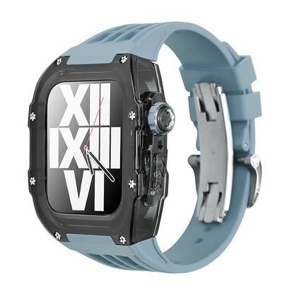 Black Rubber Strap Kit For Apple Watch
