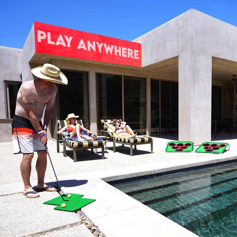 Compact Travel Golf Pong Party Set