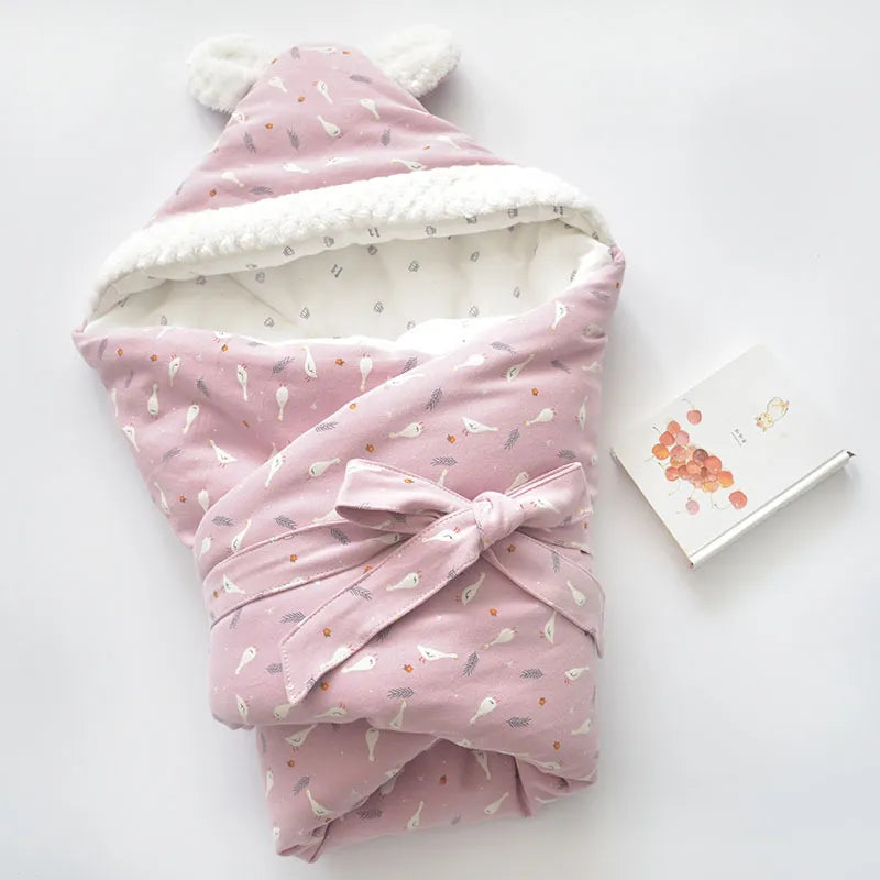 Cozy Infant Fleece Hooded Blanket