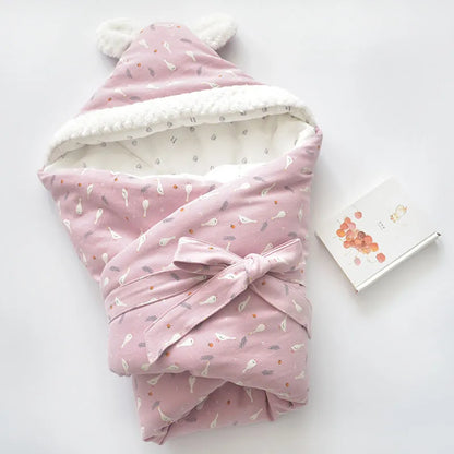 Cozy Infant Fleece Hooded Blanket