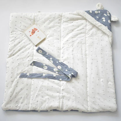 Cozy Infant Sleeper Blanket with Hood and Plush Inside