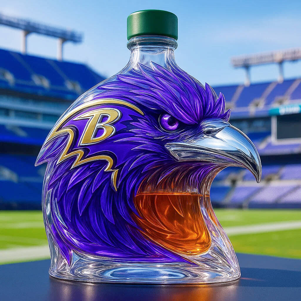 NFL Ravens Liquor Decanter