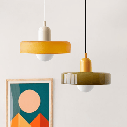 Vibrant Colored Glass Hang Ceiling Light Fixture