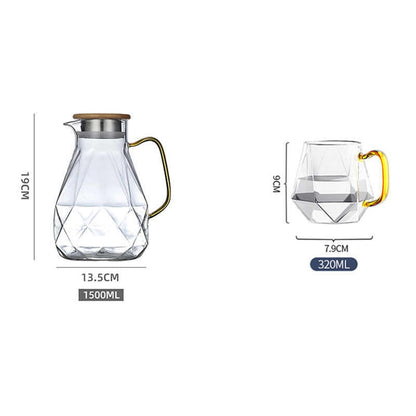 Decorative Glass Tea Infuser Teapot Set